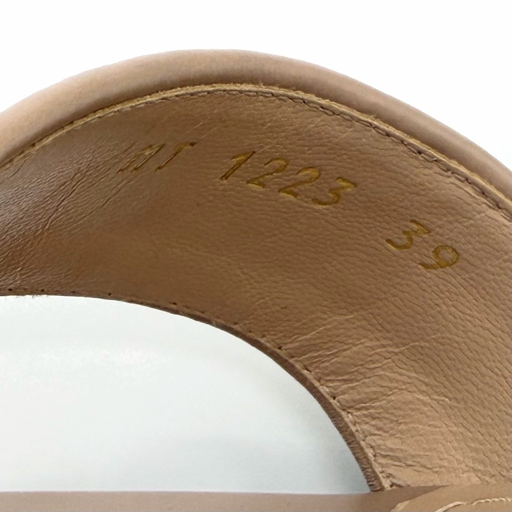 New Nib Christian Dior Embroidered Logo Nude Beige Dway 80 mm Heel Sandals EU 39 - Picture 4 of 10